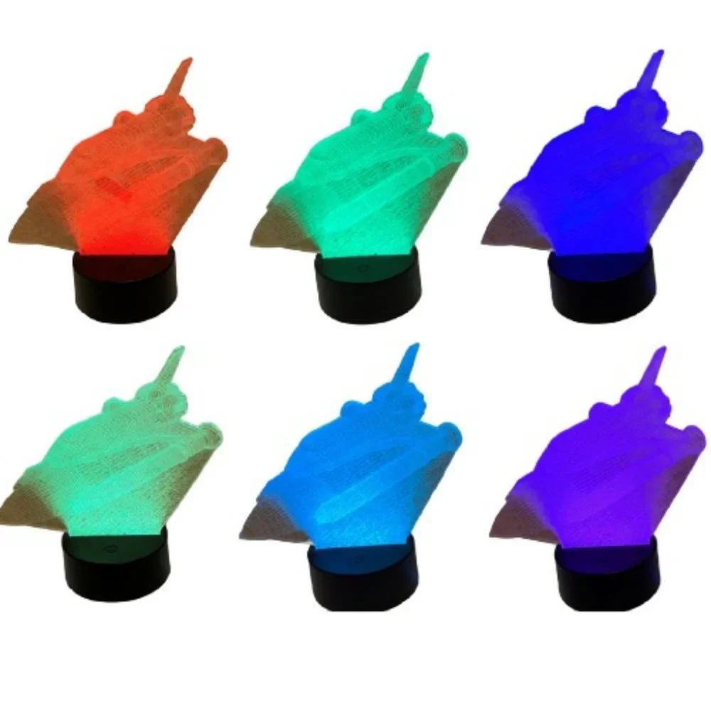 SpaceX Fan Store Night Lamp - Clear Space Shuttle - Multicolor Lights - Battery